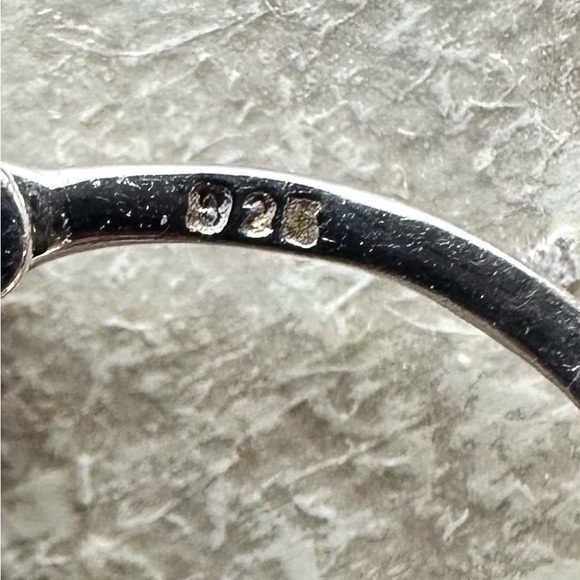 Ross-Simons sterling silver blue sapphire inside outside hoop earrings - Picture 13 of 15